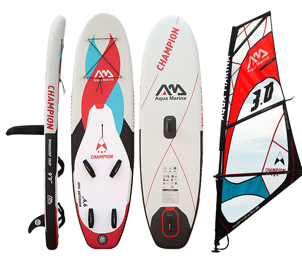 WINDSURF HINCHABLE AQUA MARINA CHAMPION 2018 · 9'9 "x 30" x 6 "/  Vela 3m2