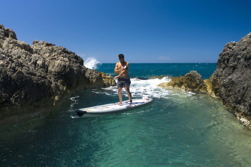 Paddle Surf hinchable de pesca Aqua Marina · Drift · 10’10″x38″x6″ · 110kg (max. 130kg) - Imagen 10