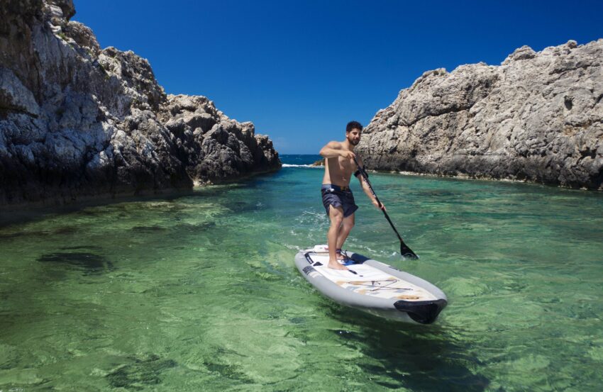 Paddle Surf hinchable de pesca Aqua Marina · Drift · 10’10″x38″x6″ · 110kg (max. 130kg) - Imagen 18