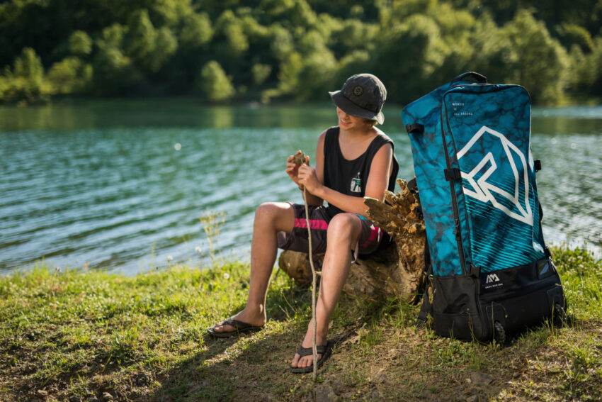 Bolsa de transporte con ruedas 90L para iSUP - BLUEBERRY - Imagen 17