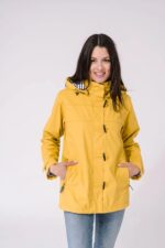 Chubasquero bajo cadera mujer con capucha extraíble 100% impermeable - Batela - Imagen 4