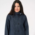 Chubasquero bajo cadera mujer con capucha extraíble 100% impermeable - Batela