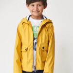 Chubasquero marinero de niñ@ con forro interior a rayas 100% impermeable - Batela